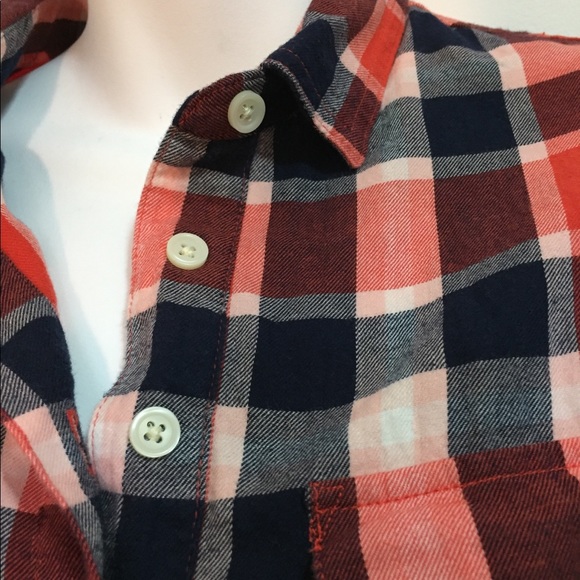 Old Navy Boyfriend Shirt Plaid XS-S - Picture 5 of 8